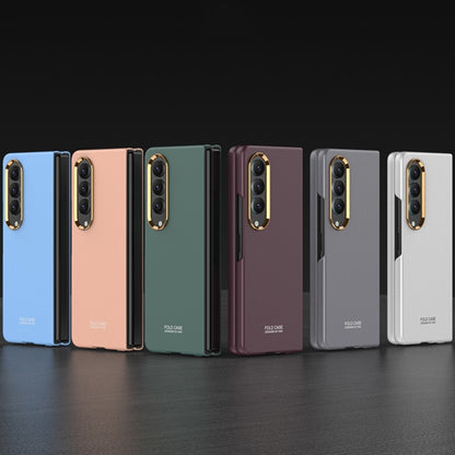 For Samsung Galaxy Z Fold4 GKK Ultra-thin Electroplating Lens Frame Phone Case(Green) - Galaxy Z Fold4 5G Cases by GKK | Online Shopping UK | buy2fix