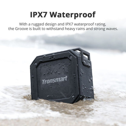 Tronsmart Groove Outdoor Portable Bluetooth 5.0 IPX7 Waterproof Mini Speaker with Voice Assistant(Black) - Mini Speaker by Tronsmart | Online Shopping UK | buy2fix