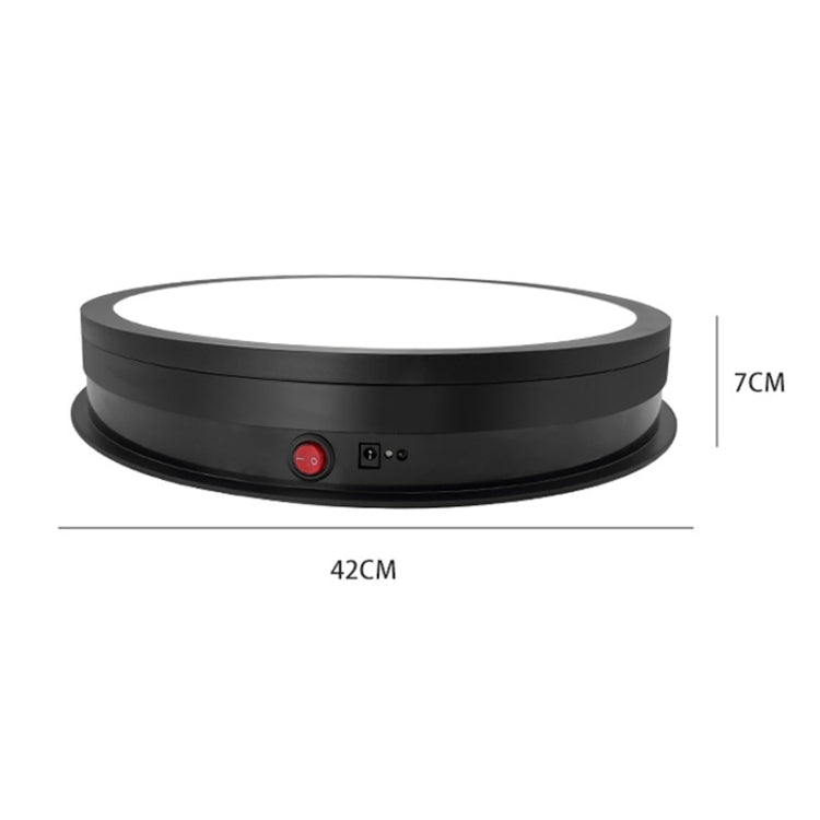 42cm LED Light Electric Rotating Display Stand Turntable, Power Plug:EU Plug(Black) - Camera Accessories by buy2fix | Online Shopping UK | buy2fix