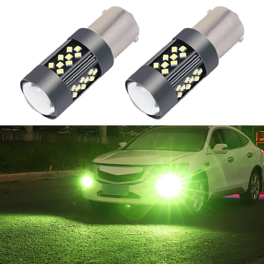 1 Pair 1156 12V 7W Continuous Car LED Fog Light(Lime Light) - In Car by buy2fix | Online Shopping UK | buy2fix