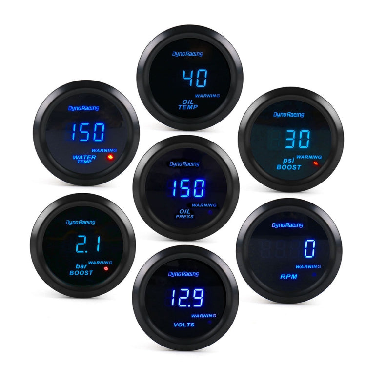 Car Modified 12V Universal 52mm Blue Light Digital Display Meter, Style:Oil Temperature Gauge - In Car by buy2fix | Online Shopping UK | buy2fix