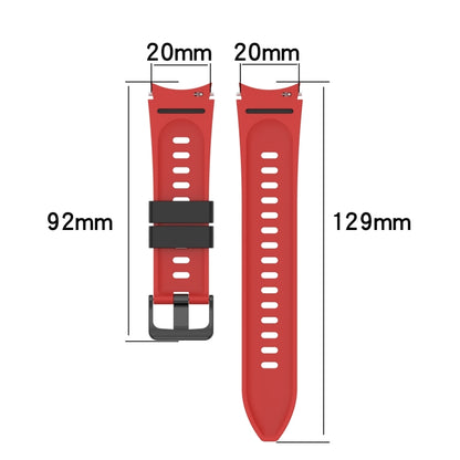 For Samsung Galaxy Watch5 Pro 45mm/5 44mm/5 40mm Two-color Silicone Strap Watch Band(White Black) - Smart Wear by buy2fix | Online Shopping UK | buy2fix