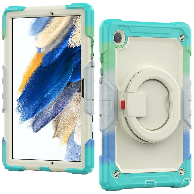 For Samsung Galaxy Galaxy Tab A8 Bracelet Holder Silicone + PC Tablet Case(Colorful Blue) - Other Galaxy Tab PC by buy2fix | Online Shopping UK | buy2fix