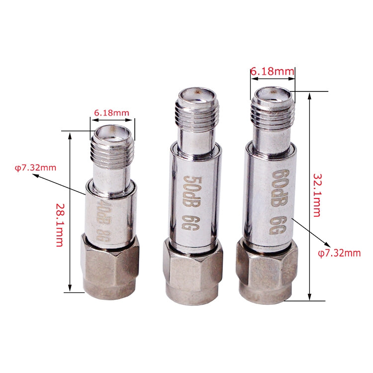 10dBi SMA Attenuator DC-6GHz SMA Coaxial Fixed Connectors - Connectors by buy2fix | Online Shopping UK | buy2fix