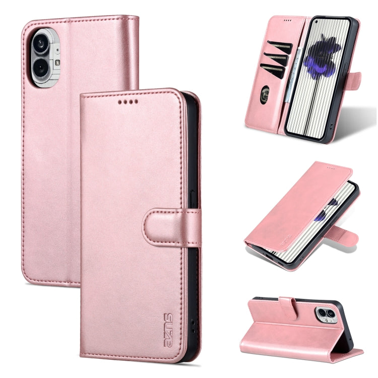 For Nothing Phone 1 AZNS Skin Feel Calf Texture Flip Leather Phone Case (Rose Gold) - More Brand by AZNS | Online Shopping UK | buy2fix