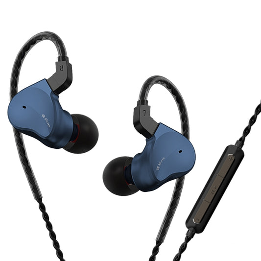 CVJ Mirror Hybrid Technology HiFi Music Wired Earphone With Mic(Blue) - In Ear Wired Earphone by CVJ | Online Shopping UK | buy2fix