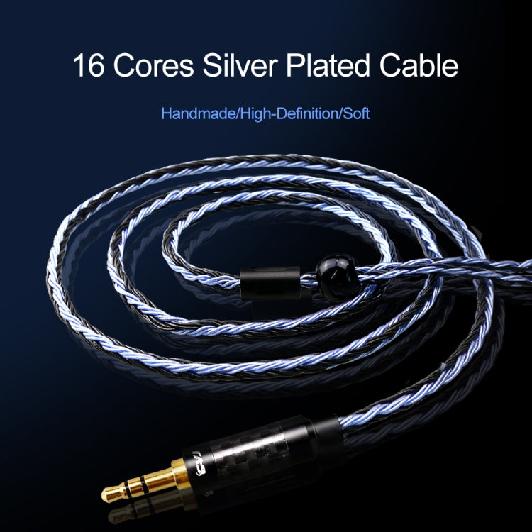 CVJ V3 1.2m 16 Cores Silver-plated 3.5mm Earphone Cable, Style:0.78mm(Silver) - Cable & Splitter by CVJ | Online Shopping UK | buy2fix