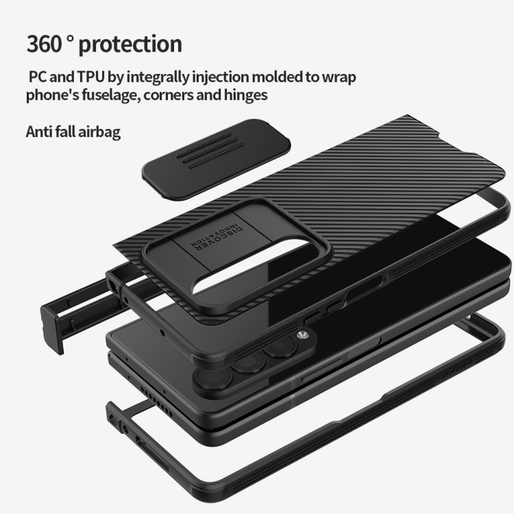 For Samsung Galaxy Z Fold4 NILLKIN Black Mirror Pro Series Camshield PC Phone Case, Simple Set (Blue) - Galaxy Z Fold4 5G Cases by NILLKIN | Online Shopping UK | buy2fix