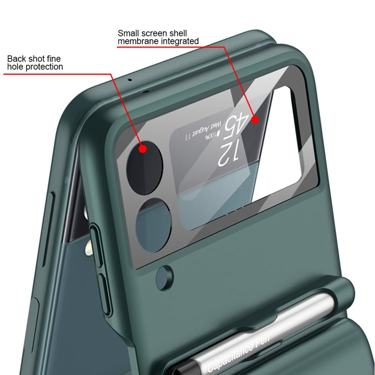 For Samsung Galaxy Z Flip4 GKK Magnetic Full Coverage Phone Flip Case with Pen(Black) - Samsung Accessories by GKK | Online Shopping UK | buy2fix