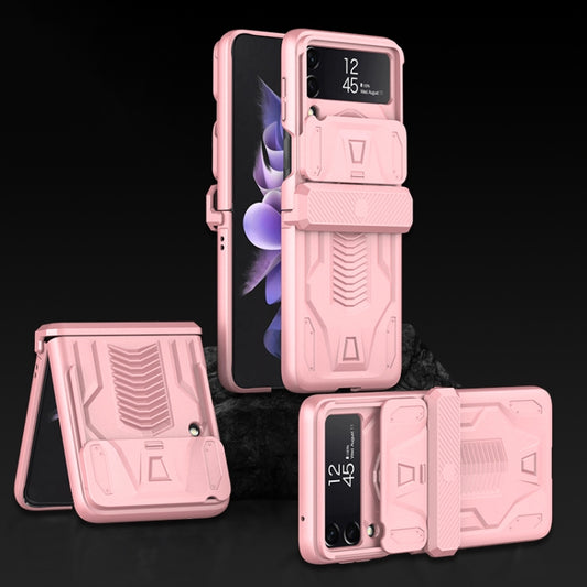 For Samsung Galaxy Z Flip4 GKK Sliding Camshield Magnetic Armor Flip Phone Case(Sweet Pink) - Galaxy Z Flip4 5G Cases by GKK | Online Shopping UK | buy2fix