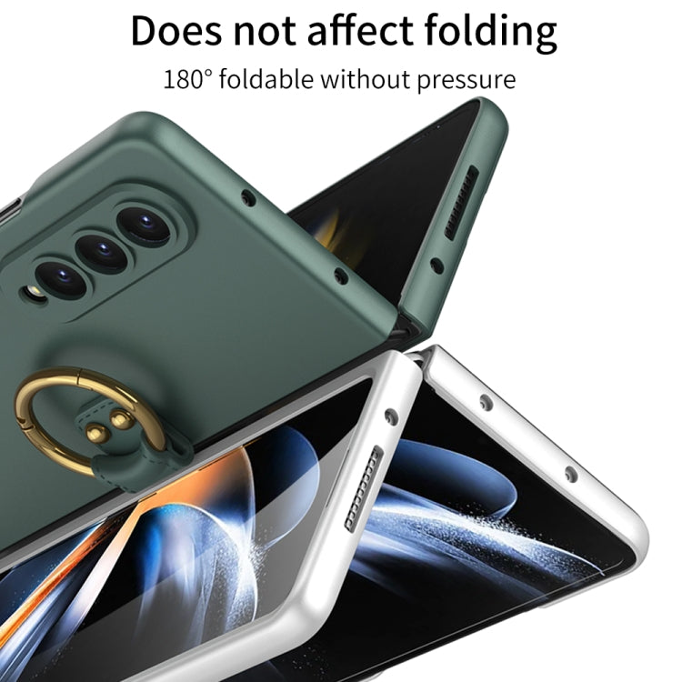 For Samsung Galaxy Z Fold4 GKK Ultra-thin PC Full Coverage Phone Case with Ring Holder(Blue) - Galaxy Z Fold4 5G Cases by GKK | Online Shopping UK | buy2fix