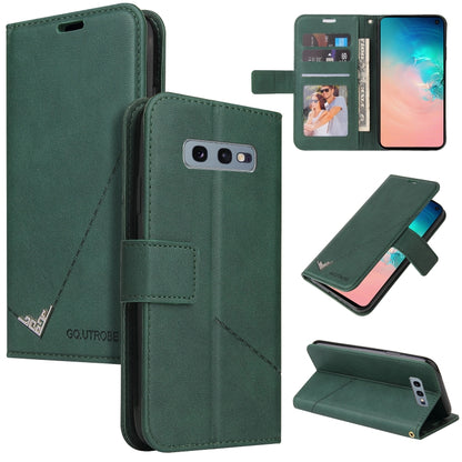 For Samsung Galaxy S10e GQUTROBE Right Angle Leather Phone Case(Green) - Galaxy Phone Cases by GQUTROBE | Online Shopping UK | buy2fix