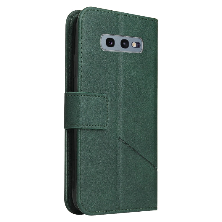 For Samsung Galaxy S10e GQUTROBE Right Angle Leather Phone Case(Green) - Galaxy Phone Cases by GQUTROBE | Online Shopping UK | buy2fix