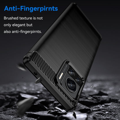 For Motorola Moto X30 Pro/Edge 30 Ultra Brushed Texture Carbon Fiber TPU Phone Case(Black) - Motorola Cases by buy2fix | Online Shopping UK | buy2fix