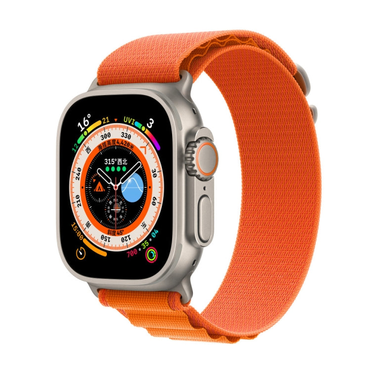 Nylon Loop Watch Band For Apple Watch 46mm / 49mm / 45mm / 44mm(Orange) - Watch Bands by buy2fix | Online Shopping UK | buy2fix