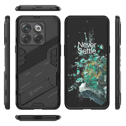 For OnePlus 10T 5G Punk Armor PC + TPU Phone Case with Holder(Black) - Mobile Accessories by buy2fix | Online Shopping UK | buy2fix