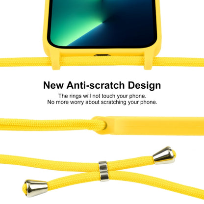 For iPhone 13 Pro Max Crossbody Lanyard Liquid Silicone Case(Yellow) - iPhone 13 Pro Max Cases by buy2fix | Online Shopping UK | buy2fix