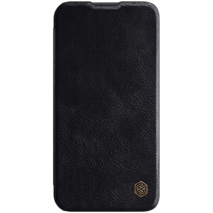 For iPhone 14 Pro NILLKIN QIN Series Pro Crazy Horse Texture Leather Case(Black) - iPhone 14 Pro Cases by NILLKIN | Online Shopping UK | buy2fix