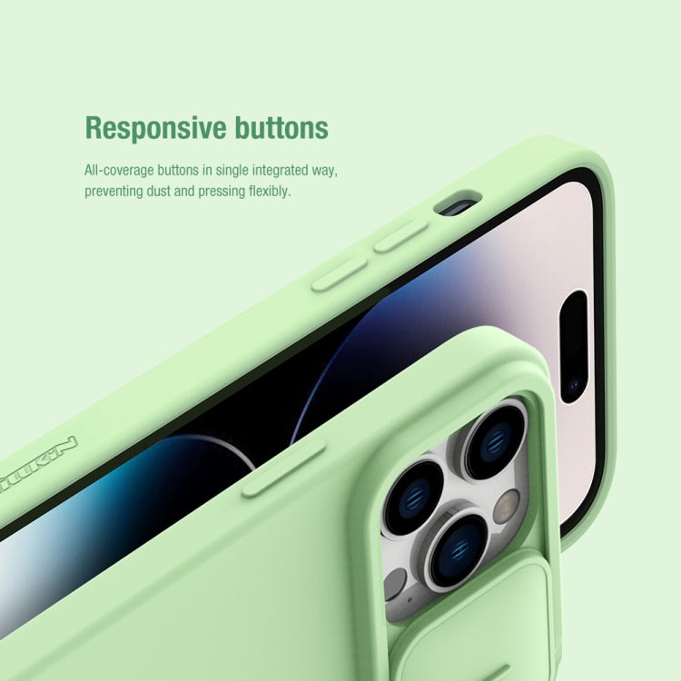 For iPhone 14 Pro NILLKIN CamShield Liquid Silicone Phone Case(Green) - iPhone 14 Pro Cases by NILLKIN | Online Shopping UK | buy2fix