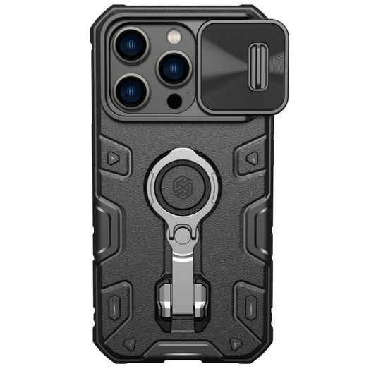 For iPhone 14 Pro NILLKIN CamShield Armor Pro Magnetic Phone Case(Black) - iPhone 14 Pro Cases by NILLKIN | Online Shopping UK | buy2fix