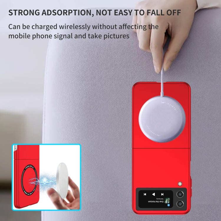 For Samsung Galaxy Z Flip4 Magsafe Magnetic Folding PC Phone Case(Red) - Galaxy Z Flip4 5G Cases by buy2fix | Online Shopping UK | buy2fix