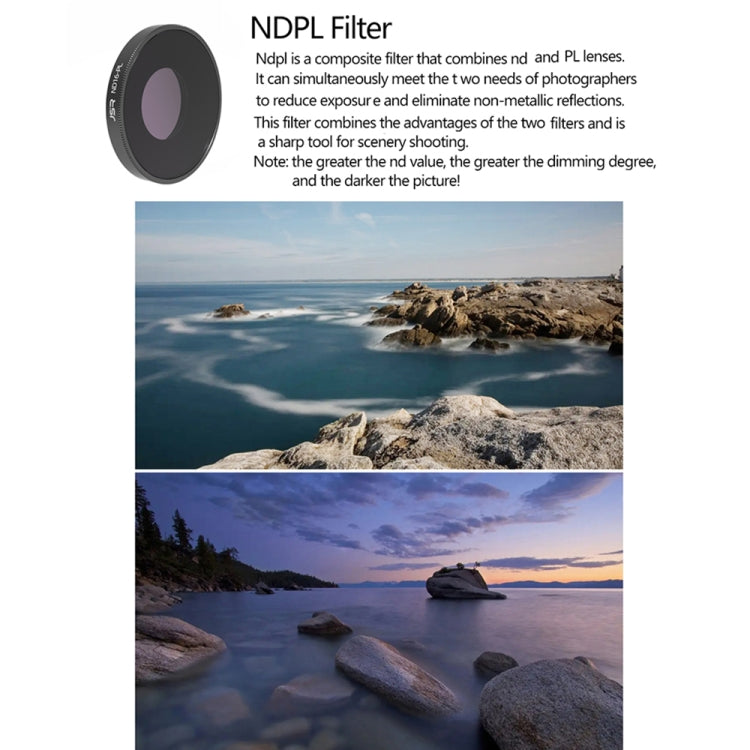 JSR LS ND16PL Lens Filter For DJI Osmo Action 3 / GoPro Hero11 Black / HERO10 Black / HERO9 Black - DJI & GoPro Accessories by buy2fix | Online Shopping UK | buy2fix