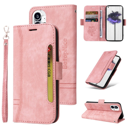 For Nothing Phone 1 BETOPNICE Dual-side Buckle Leather Phone Case(Pink) - More Brand by BETOPNICE | Online Shopping UK | buy2fix