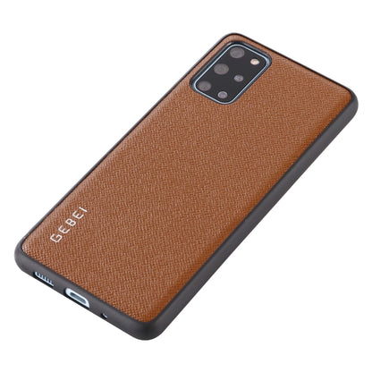 For Galaxy S20+ GEBEI Full-coverage Shockproof Leather Protective Case(Brown) - Galaxy Phone Cases by GEBEI | Online Shopping UK | buy2fix