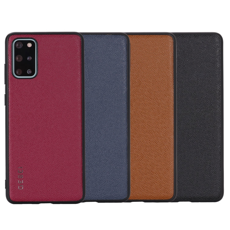 For Galaxy S20+ GEBEI Full-coverage Shockproof Leather Protective Case(Brown) - Galaxy Phone Cases by GEBEI | Online Shopping UK | buy2fix