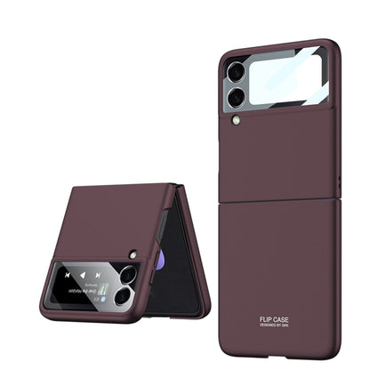 For Samsung Galaxy Z Flip4 GKK Integrated Ultra-thin Full Coverage Phone Case(Dark Red) - Galaxy Z Flip4 5G Cases by GKK | Online Shopping UK | buy2fix