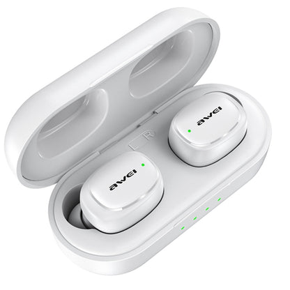 awei T13Pro Bluetooth Sports Headset(White) - Bluetooth Earphone by awei | Online Shopping UK | buy2fix