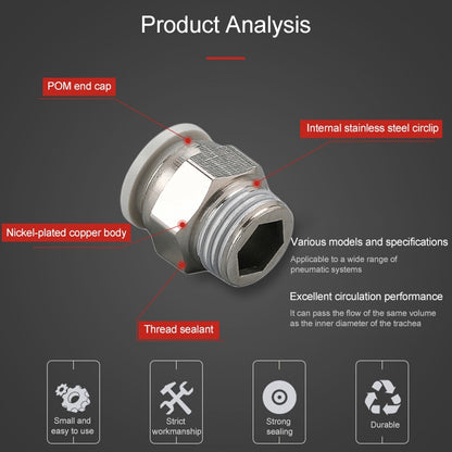 PC4-02 LAIZE 10pcs PC Straight Pneumatic Quick Fitting Connector -  by LAIZE | Online Shopping UK | buy2fix