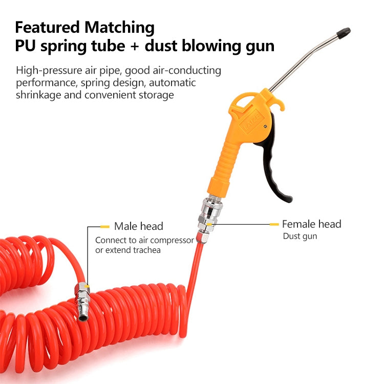 LAIZE Plastic AR-TS Blowing Handheld Compressor Air Blowing Dust Cleaning Gun Short Nozzle(Yellow) - In Car by LAIZE | Online Shopping UK | buy2fix