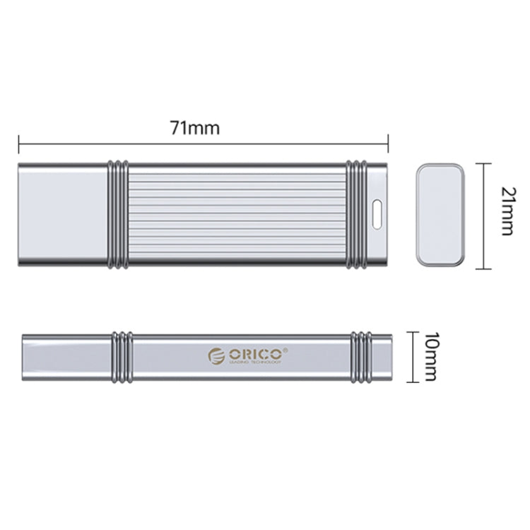 ORICO USB Flash Drive, Read: 100MB/s, Write: 50MB/s, Memory:64GB, Port:USB-A(Silver) - USB Flash Drives by ORICO | Online Shopping UK | buy2fix