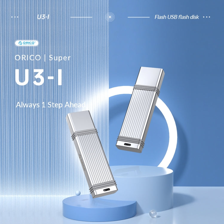 ORICO USB Flash Drive, Read: 100MB/s, Write: 50MB/s, Memory:128GB, Port:USB-A(Silver) - USB Flash Drives by ORICO | Online Shopping UK | buy2fix