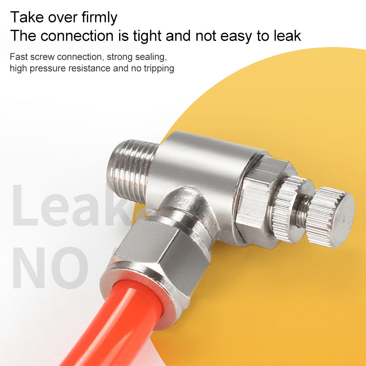 SL8-03 LAIZE Nickel Plated Copper Trachea Quick Fitting Throttle Valve Lock Female Connector -  by LAIZE | Online Shopping UK | buy2fix