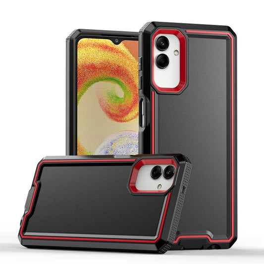 For Samsung Galaxy A04 / A13 5G Armour Two-color TPU + PC Phone Case(Black+Red) - Galaxy Phone Cases by buy2fix | Online Shopping UK | buy2fix