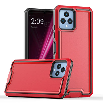 For T-Mobile Revvl 6 5G Armour Two-color TPU + PC Phone Case(Red+Black) - More Brand by buy2fix | Online Shopping UK | buy2fix