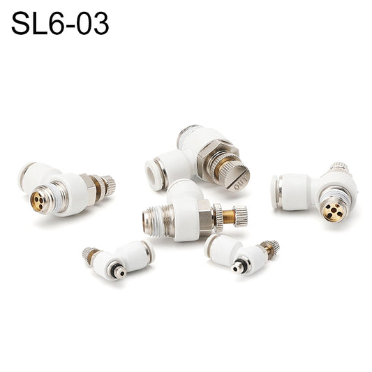 SL6-03 LAIZE SL Throttle Valve Elbow Pneumatic Quick Connector - Interface Series by LAIZE | Online Shopping UK | buy2fix