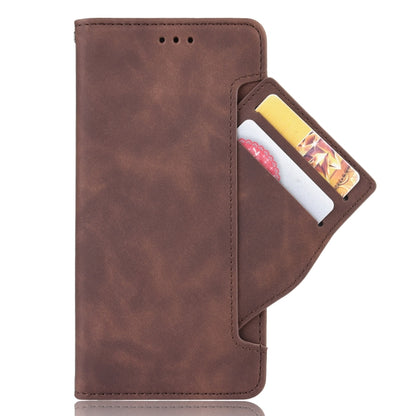 For T-Mobile REVVL 6 Pro 5G Skin Feel Calf Texture Card Slots Leather Phone Case(Brown) - More Brand by buy2fix | Online Shopping UK | buy2fix