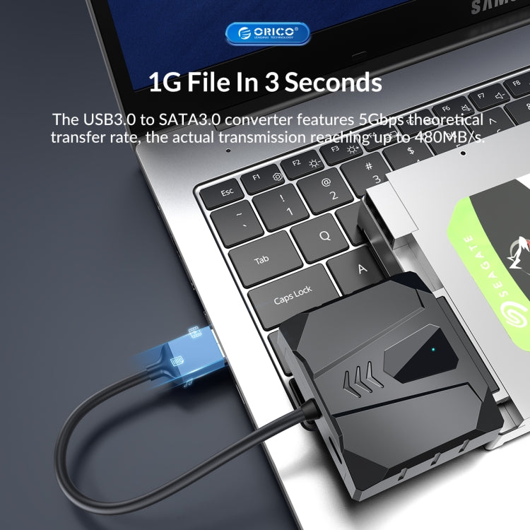 ORICO UTS2 USB 3.0 2.5-inch SATA HDD Adapter, Cable Length:1m - USB to IDE / SATA by ORICO | Online Shopping UK | buy2fix