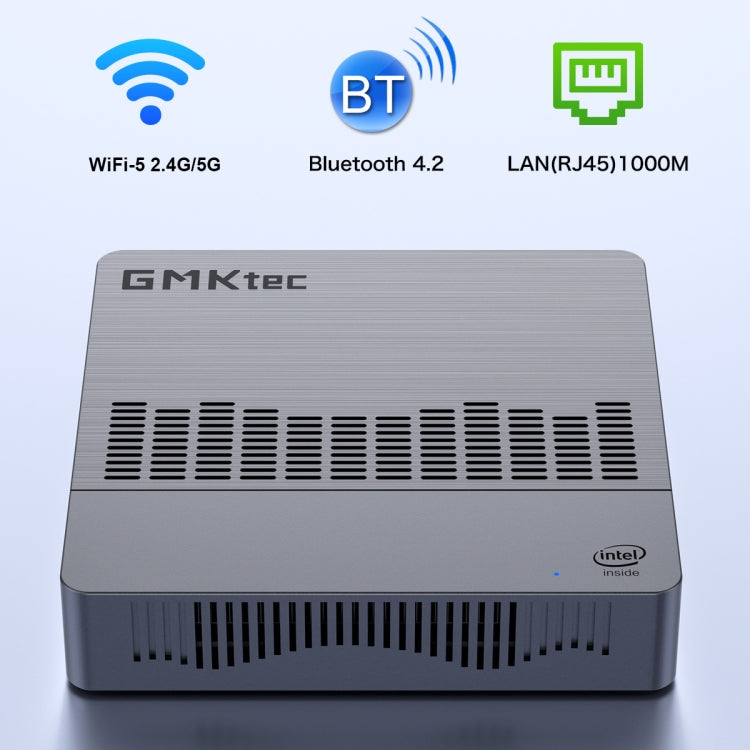 GMK KB8 Windows 11 Home Mini PC, 6GB+128GB, Intel Gemini Lake N4100 Quad Core, Support WiFi & BT(UK Plug) - Windows Mini PCs by GMKtec | Online Shopping UK | buy2fix