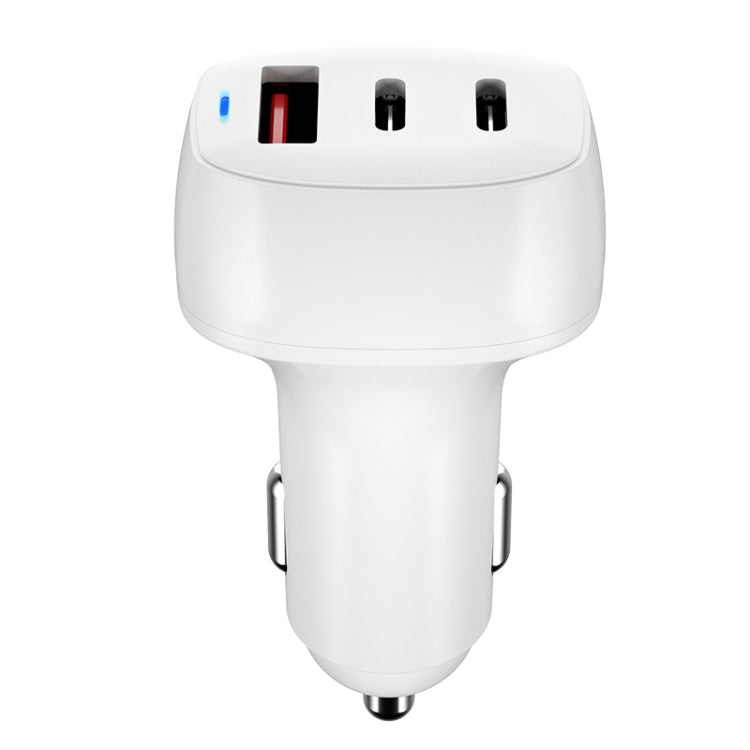 ACC-579 53W USB+ Dual USB-C/Type-C Fast Charge Car Charger(White) - In Car by buy2fix | Online Shopping UK | buy2fix