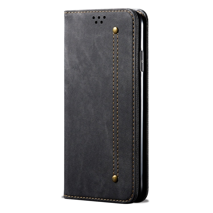 For Xiaomi Redmi Note 12 Pro+ China Denim Texture Leather Phone Case(Black) - Note 12 Pro+ Cases by buy2fix | Online Shopping UK | buy2fix
