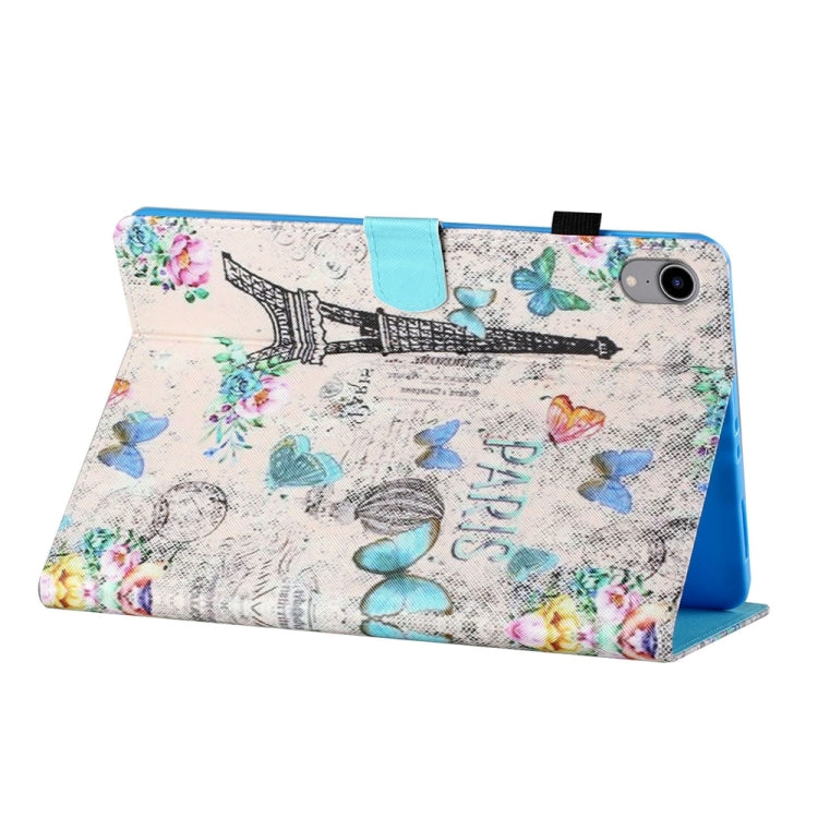 For iPad 2025 / 2022 Coloured Drawing Stitching Smart Leather Tablet Case(Tower and Butterflies) - iPad 2025 / 2022 Cases by buy2fix | Online Shopping UK | buy2fix