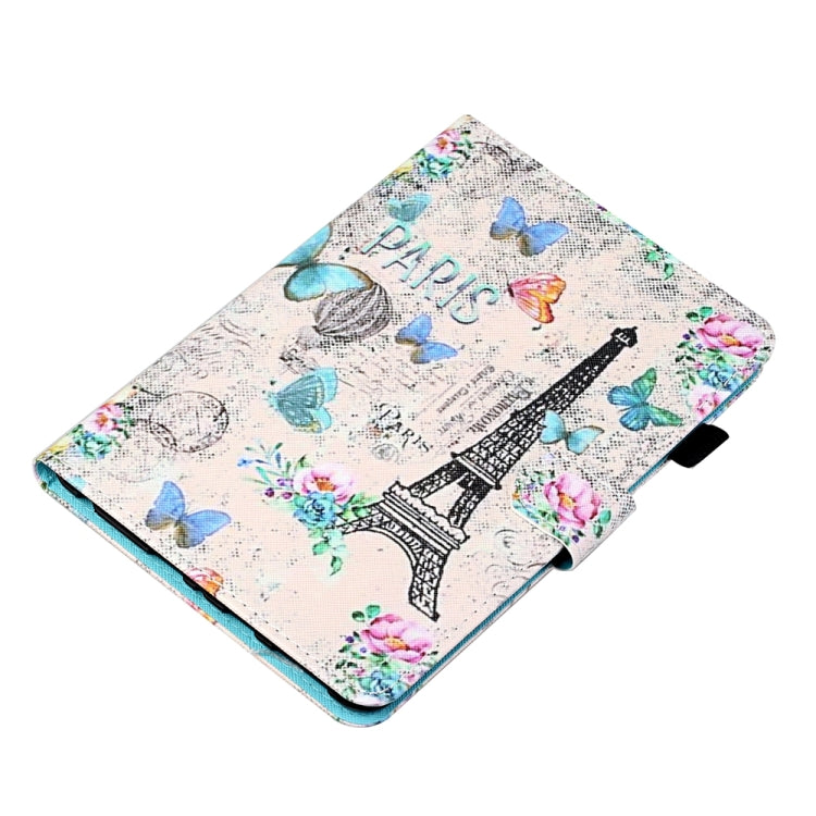 For iPad 2025 / 2022 Coloured Drawing Stitching Smart Leather Tablet Case(Tower and Butterflies) - iPad 2025 / 2022 Cases by buy2fix | Online Shopping UK | buy2fix