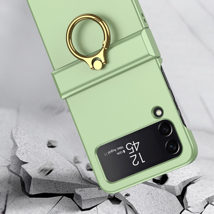 For Samsung Galaxy Z Flip4 GKK Ultrathin Hinge Full Coverage Phone Case with Ring Holder(Orange) - Galaxy Z Flip4 5G Cases by GKK | Online Shopping UK | buy2fix