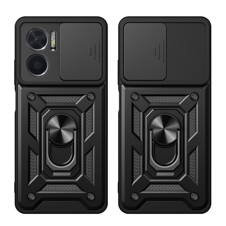 For Xiaomi Redmi 10 5G Sliding Camera Design TPU + PC Phone Case(Black) - Xiaomi Cases by buy2fix | Online Shopping UK | buy2fix