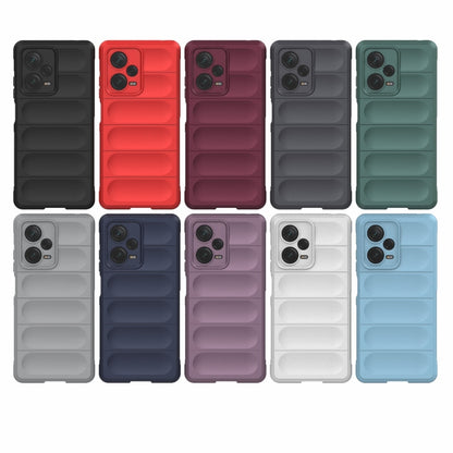 For Xiaomi Redmi Note 12 Pro+ China / Global Magic Shield TPU + Flannel Phone Case(Grey) - Note 12 Pro+ Cases by buy2fix | Online Shopping UK | buy2fix