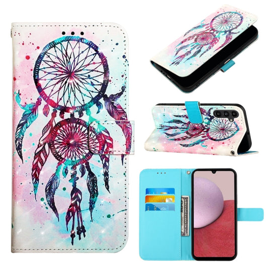 For Samsung Galaxy A14 5G 3D Painting Horizontal Flip Leather Phone Case(Color Drop Wind Chimes) - Galaxy Phone Cases by buy2fix | Online Shopping UK | buy2fix